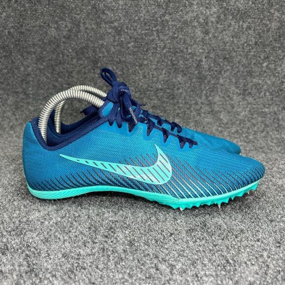 Nike Zoom Rival M 9 Shoes Men's Size 7 Blue Running Speed Sprinting Track Spikes - Picture 1 of 12